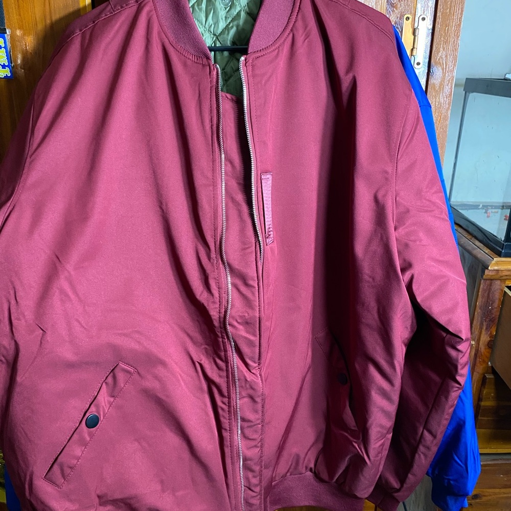 XXL Cherry Red Bomber / Flight Jacket for Men